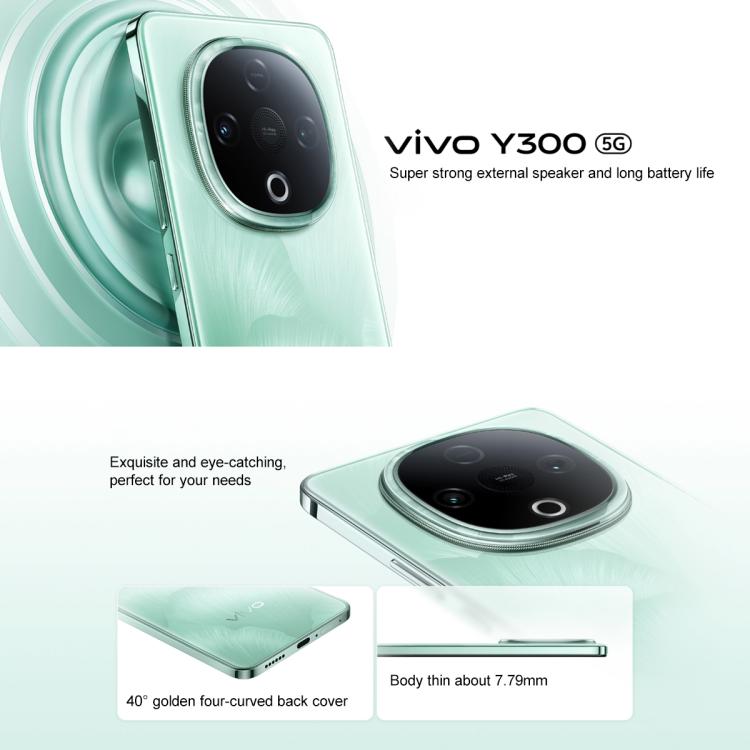 vivo Y300, 8GB+256GB, Face ID / Screen Fingerprint Identification, 6.77 inch Android 15 OriginOS 5 Dimensity 6300 Octa Core, OTG, Network: 5G, Y300, 8GB+256GB vivo Y300, 8GB+256GB, Face ID / Screen Fingerprint Identification, 6.77 inch Android 15 OriginOS 5 Dimensity 6300 Octa Core, OTG, Network: 5G, Y300, 8GB+256GB